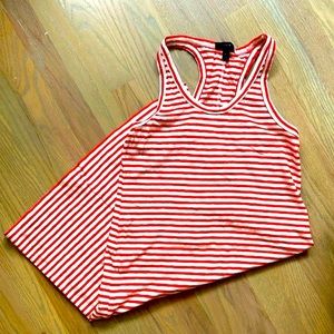 Jcrew Orange & White striped dress